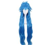 Cosplay Wig Peluca de Anime Twisted Wonderland Cosplay Idia Shroud peluca, peluca azul ondulada larga, disfraz de Halloween, for Halloween, fiesta de disfraces, espectáculo de Anime, evento de Cosplay