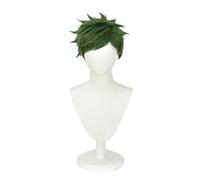 Cosplay Wig Peluca de anime Twisted Wonderland Cosplay Trey Clover Peluca, Peluca verde corta, Disfraz Peluca de Halloween, for Halloween, Fiesta de disfraces, Espectáculo de anime, Evento de cosplay,