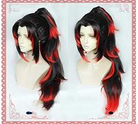 Cosplay Wig Peluca de Cosplay Demon Slayer Tsugikuni Yoriichi Kokushibou/Tsugikuni Michikatsu, Disfraces de Pelo con Estilo for Juego de rol
