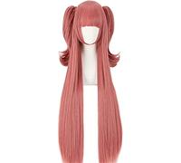 Cosplay Wig Peluca Yumemite Yumemi for Cosplay Kakegurui, Peluca de Disfraz, Pelo Rojo Largo y Liso con Pinzas for Cola de Caballo, Peluca, Disfraz de Halloween