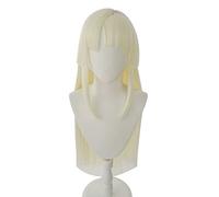 Cosplay Wig Sueño de explosión de peluca de anime.Cosplay Kokoro Tsurumaki peluca, peluca larga y recta rubia clara, disfraz de peluca de Halloween, for Halloween, fiesta de disfraces, espectáculo de