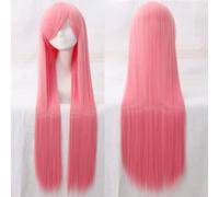 cosplay wig universal 100CM color long straight hair cos animation high temperature wire 099 color:rose net 051 [1 meter]