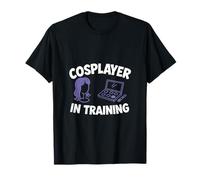 Cosplayer En Entrenamiento Cómic Blanco Violeta Doodle Art Camiseta
