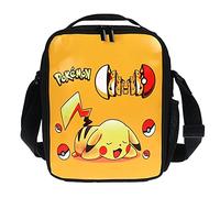 CosplayStudio Bolsa de almuerzo para niños de Pokémon, bolsa isotérmica con Pikachu, 21 x 26 x 6 cm, diseño: Pokeball