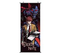 CosplayStudio Cuadro enrollable grande de Death Note | Kakemono de tela | Póster 100 x 40 cm | Diseño: Ryuk & Light Yagami