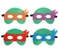 CosplayStudio - Juego de 4 máscaras Tortugas Ninja | Leonardo, Donatello, Raphael, Miguel Ángel - Máscara de Tortugas Ninja Mutant Hero - Niños unisex