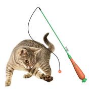 Cosquillas para gatos, bastón de movimiento con luz, caña de gato con mango en forma de raíz, para después de las comidas, contra el aburrimiento, estimulación mental, sala de estar, apartamento