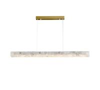 COSRUB Lámpara De Araña Lineal De Alabastro, Lámpara Colgante De Tira Larga De Mármol Natural, Luces LED Regulables For Cocina Y Comedor.(100cm/39.37in)