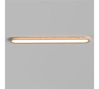 COSRUB Lámpara de Techo LED Moderna de Madera Lineal Ultra Fina, Plafón Japonés Luz de Techo para Pasillo Sala de Estar(White,80cm/31.49in)