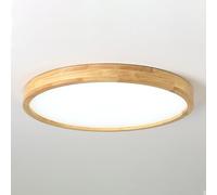 COSRUB Lámpara de Techo LED Redonda Estilo Madera Ultrafina Minimalista, Plafón Moderno Luz de Techo Estilo Farmhouse Dormitorio Pasillo(Wood(6000K),30cm/11.81in)