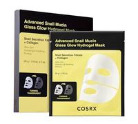 COSRX Advanced Snail Mucin Glass Glow Hydrogel Mask 3 Uds, Mascarilla de Colágeno, Esenciales de Viaje, Detalles para Regalar
