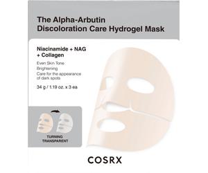 CosRX El hidrogel facial para el cuidado de la decoloración con alfa-arbutina Mask 3 un.
