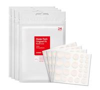 COSRX Master patch ajuste original, Parches absorbentes para granos, Tratamiento hidrocoloide para granos, Cubremanchas, 3 Tamaños Blanco 96 unidades (paquete de 4)