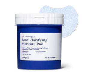 COSRX OneStep Original Tono Clarifying Moisture Pad, 100 almohadillas, Daily Toning Pad for Skin Texture & Hydration & Evening Skin Tone with Arbutin, Glutatione & 12 Hyaluronic Acids, Korean Skin