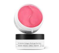 COSRX Pink Peptide Collagen Hydrogel - Almohadillas para los ojos con cafeína para las ojeras, reduce el volumen de bolsas y la hinchazón, almohadillas antiarrugas para los ojos, cuidado facial