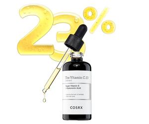 COSRX Suero puro de vitamina C 23% con vitamina E (ácido ascórbico) y ácido hialurónico, suero facial hidratante, reduce las líneas finas, 0,7oz/20 g, cuidado de la piel coreana