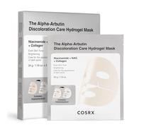 COSRX The Alpha-Arbutin Discoloration Care Hydrogel Mascarillas faciales 3 unidades, mascarilla facial con colágeno, esenciales de viaje, mascarilla nocturna, cuidado de la piel coreano