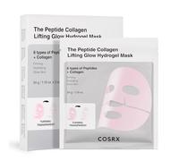 COSRX The Peptide Collagen Lifting Glow Hydrogel Mascarillas faciales 3 unidades, mascarilla de colágeno, esenciales de viaje, mascarilla nocturna, cuidado de la piel coreano
