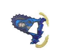 COSSIKA Alfiler de sombrero, alfiler de sombrero religioso, adorno de sombrero delicado, alfileres de solapa con temática virgen, joyería hecha a mano, insignia elegante para bolso y camisa