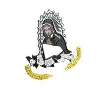 COSSIKA Alfiler de sombrero, alfiler de sombrero religioso, adorno de sombrero delicado, alfileres de solapa con temática virgen, joyería hecha a mano, insignia elegante para bolso y camisa
