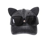 COSSIKA Béisbol con Orejas de Gato para Adolescentes, Gafas de Sol, decoración, Deportes al Aire Libre, Ocio, béisbol, Mujer, Ciclismo Transpirable