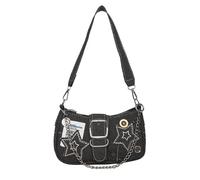 COSSIKA Bolsos para Axilas Bolso de Hombro con Cadena para Mujer Bolsos y monederos de Mezclilla Bolso Hobo Simple Bolso para axila con botón de Estrella Bolso para Compras y Citas para Uso Diario