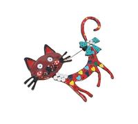 COSSIKA Broche Exquisito Esmalte Gato Broche Pin Joyería para Mujer Moda y Único Animal Temático Collar Pin Adorno Joyería Regalo