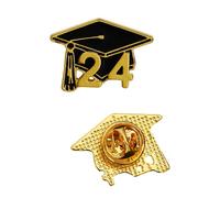 COSSIKA Broche para sombrero de graduación Clase de 2024 Broches de solapa de graduación Broches delicados para sombrero de graduación Insignia elegante Pin de solapa Accesorio para estudiantes