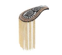 COSSIKA Broche Pin De Moda Tablero De Hombro Cadena De Metal Para Charreteras Punk Fringe Epault Exquisita Joyería Decoración G