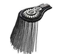COSSIKA Broche Pin De Moda Tablero De Hombro Cadena De Metal Para Charreteras Punk Fringe Epault Exquisita Joyería Decoración G
