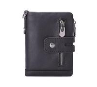 COSSIKA Cartera Monedero Cartera compacta para Hombre Cartera Plegable con Bolsillo para Monedas con Cremallera Adecuada para Ocasiones Informales y de Negocios