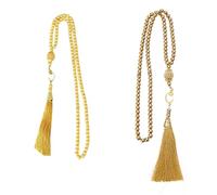 COSSIKA Cuentas de oración de 6mm, Rosario de Alá Mohammed, Cuentas de oración Tasbih turcas, 99 Cuentas, abalorio de Perlas, Collar de Pulsera de meditación Misbaha