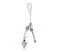 COSSIKA Llavero Colgante Lindo Helado móvil Colgante Adorno Divertido Helado teléfono móvil Adorno Elegante Colgante con Cuentas a la Moda