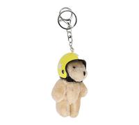 COSSIKA Mosquetón Hebilla Mini Casco Oso Encanto Llaveros Dulce Lindo Colgante Coche Llavero Mochila Decoración Joyería De Moda para Mujeres Hombres