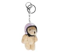 COSSIKA Mosquetón Hebilla Mini Casco Oso Encanto Llaveros Dulce Lindo Colgante Coche Llavero Mochila Decoración Joyería De Moda para Mujeres Hombres
