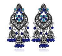 COSSIKA Pendientes de Moda Retro Indio Bollywood Pendientes Estilo étnico Campana Pendiente Jhumka Gota Pendientes Danza Fiesta joyería decoración para niña