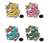 COSSIKA Pin de insignia de dragón Broche de dragón retro Accesorios Collar vintage Pin Insignia Adorno Broches delicados Decoración para trajes y camisas