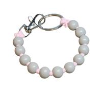 COSSIKA Pulsera Colgante Color Caramelo Colgante con Cuentas para Teléfono Móvil Cordón de Teléfono Hecho a Mano Lindo Llavero de Cuentas Coloridas Llavero de Estilo Coreano