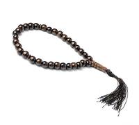 COSSIKA Rosario de Moda, Cuentas de Madera para oración, Cuentas de Madera Naturales islámicas de 8mm, Cuentas auténticas indonesias, Rosario para Contador Tasby Mibaha