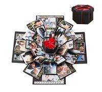 Cosswe Caja de Explosión Sorpresa - Álbum de Fotos y Recortes, Regalo Plegable Hecho a Mano - Conmemorativo para Cumpleaños, San Valentín, Boda, Recuerdo