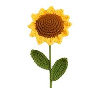 Cosswe Flores de Ganchillo, Girasoles Hechos a Mano, Girasoles de Lana Artificiales, Regalo para el día de la Mujer, día de la Madre, Ramo de Boda, Aniversario, graduación