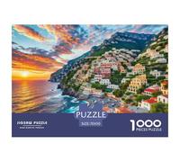 Costa Amalfitana 1000 Piezas Rompecabezas Clásicos Edificio Puzzle Inteligencia Juguete Entretenimiento Creativo Diversión Educativo 70x50cm/1