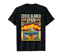 Costa Blanca España Bandera España Costa Viaje Gráfico Camiseta