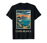 Costa Blanca España Europa Costa Mediterránea Retro Camiseta