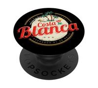 Costa Blanca Vintage Alicante España Recuerdo Vacaciones PopSockets PopGrip Adhesivo