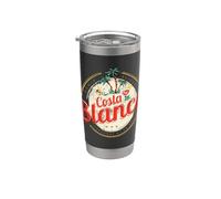 Costa Blanca Vintage Alicante España Recuerdo Vacaciones Vaso térmico de acero inoxidable de doble pared