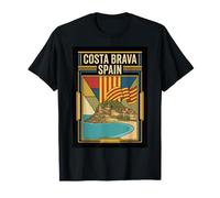Costa Brava Bandera España Costa Viaje Gráfico Camiseta