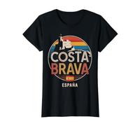 Costa Brava España Ciudad Viajes España Camiseta gráfica económica, Mujer, Negro, L