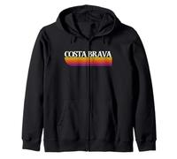 Costa Brava España Retro - Costa Brava Cataluña España Sudadera con Capucha