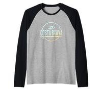Costa Brava España - Retro Costa Brava España Vintage Surf Camiseta Manga Raglan